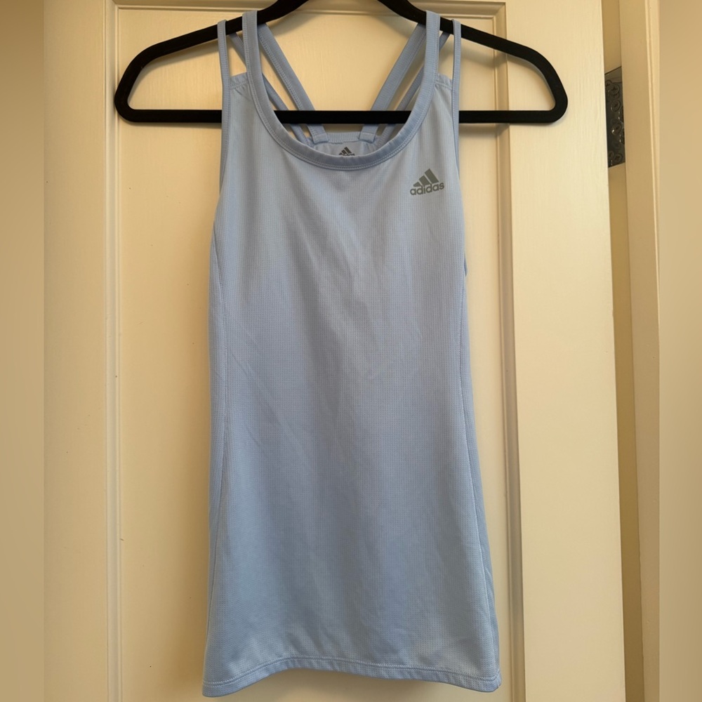 Adidas Sky Blue Sleeveless Top